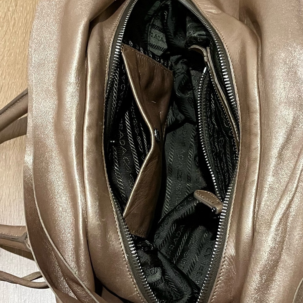 Prada Women's Tan Leather top handle bag used - Picture 10 of 12